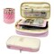 Wrapables Large Capacity Pencil Case, Expandable Pencil Pouch with 3 Washi Rolls, Pink